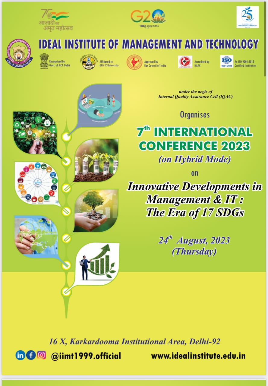 International Conference in Management and IT: the Era of 17 SDGs 2023